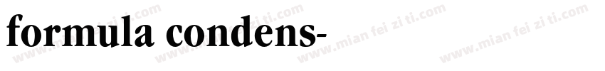 formula condens字体转换